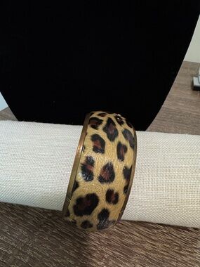 Leopard Print Bangle Bracelet - Women Accessories